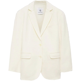 Anine Bing Quinn Blazer, White Cashmere Blend